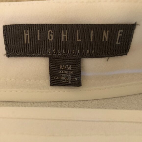 Highline Collective Midi Wrap Skirt Front Pleat Detail + Tie White Sz M NWOT - Picture 3 of 3